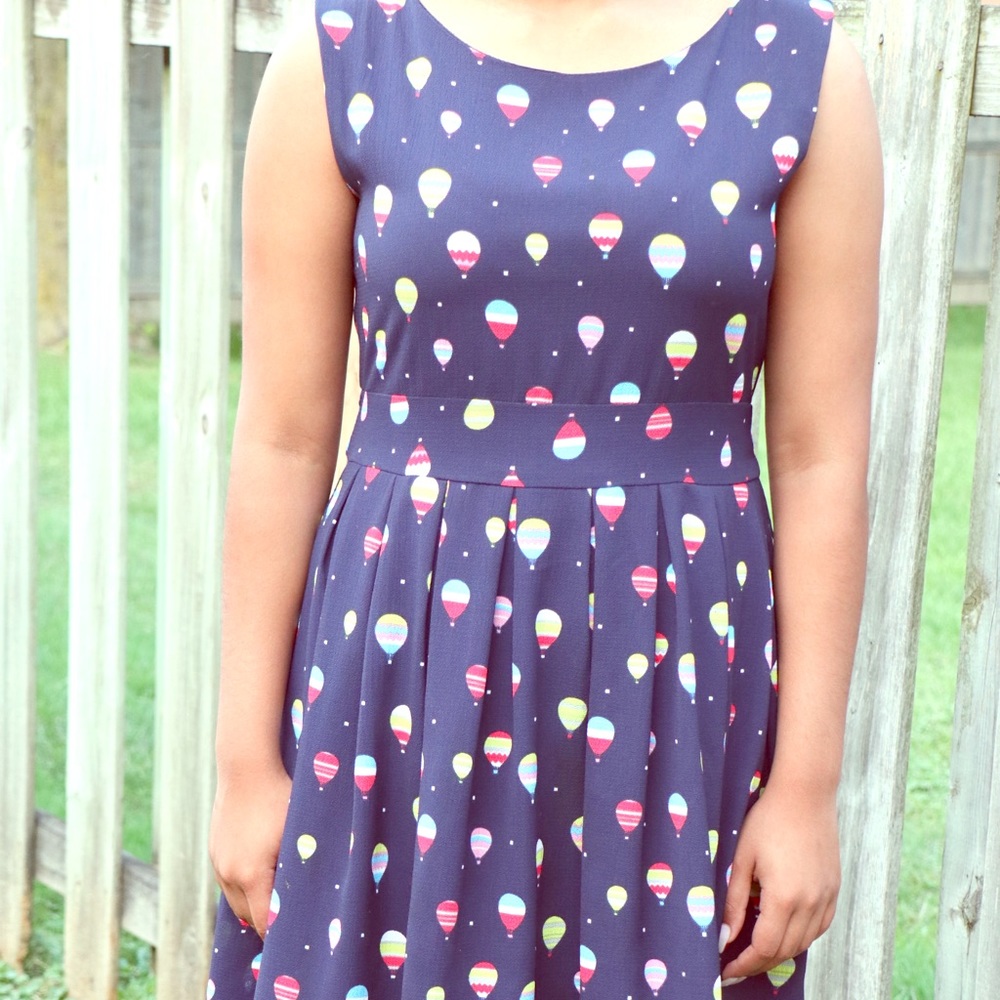 LA Soul dress with hot air ballon pattern